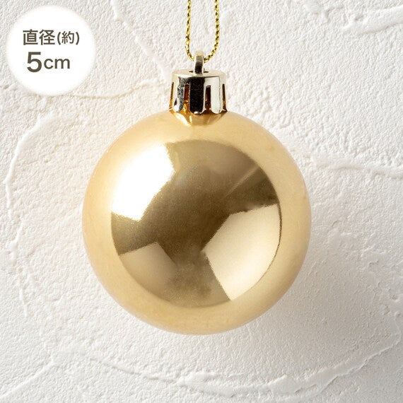 QUẢ BÓNG NOEL 10P WHITE GOLD N2KR