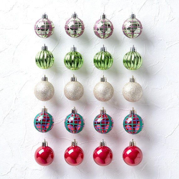 CHRISTMAS S/20 BALL GREEN NTR21035 n2KR