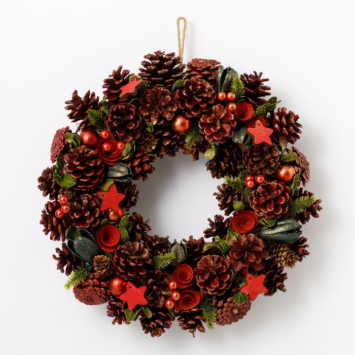 VÒNG HOA TREO NOEL 39RE N3AN RED STAR