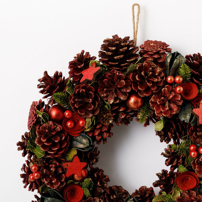 VÒNG HOA TREO NOEL 39RE N3AN RED STAR