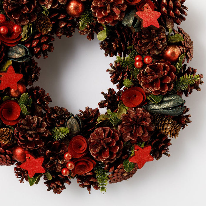 VÒNG HOA TREO NOEL 39RE N3AN RED STAR