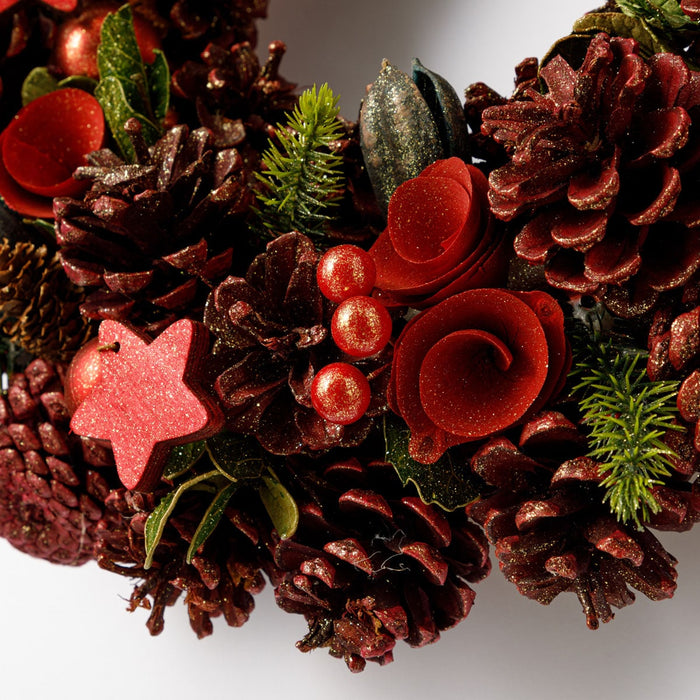 VÒNG HOA TREO NOEL 39RE N3AN RED STAR