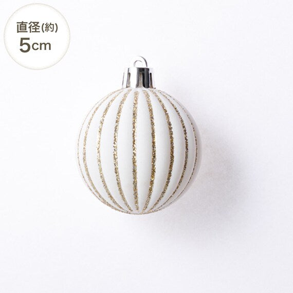 QUẢ BÓNG NOEL 25P WHITE & RED N3KR