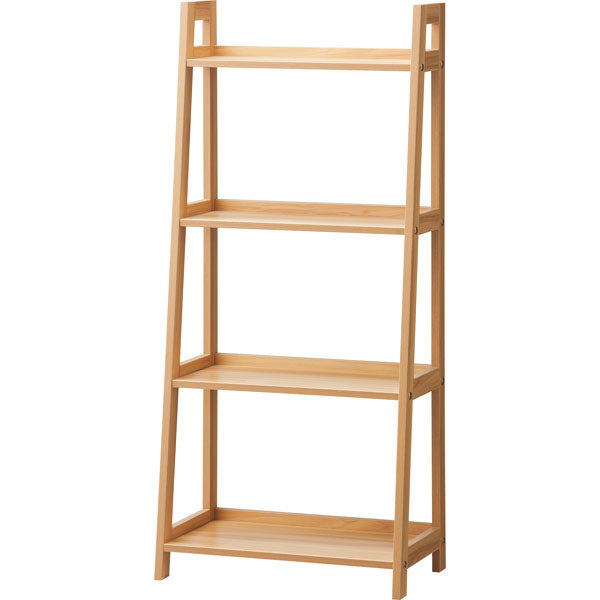 WOOD SHELF LADDER-N 4D NA