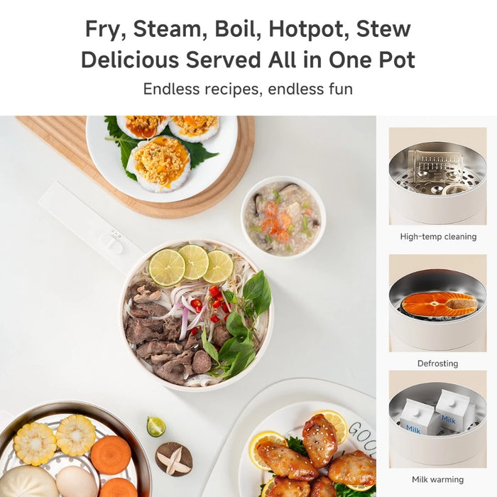 ELECTRIC COOKING POT 002-W/STEAM 1.5L WH-EU