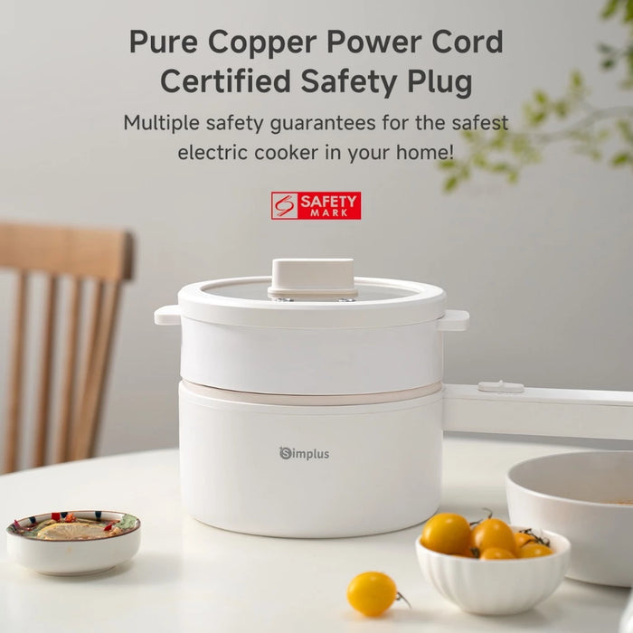 ELECTRIC COOKING POT 002-W/STEAM 1.5L WH-EU