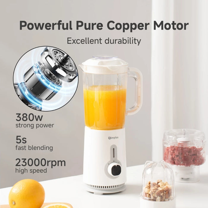 3-IN-1 FOOD PROCESSOR 005-380W-1.25L-WHITE