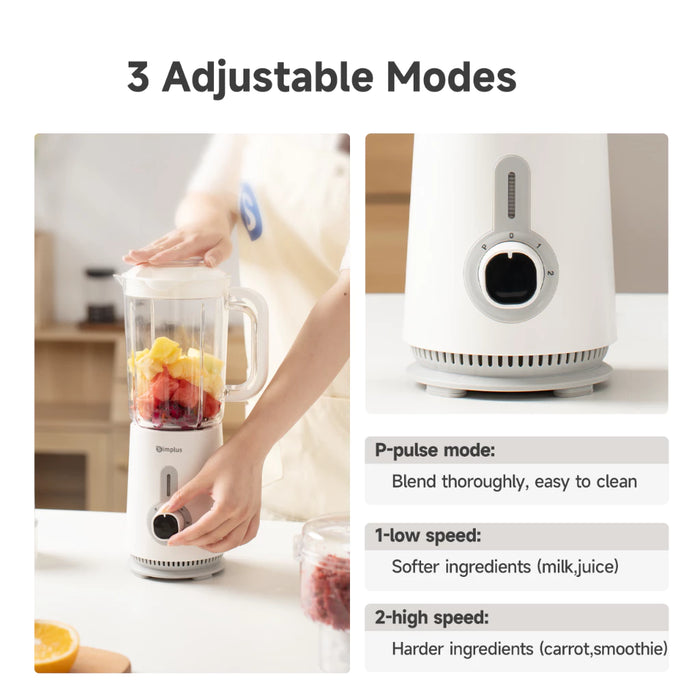 3-IN-1 FOOD PROCESSOR 005-380W-1.25L-WHITE