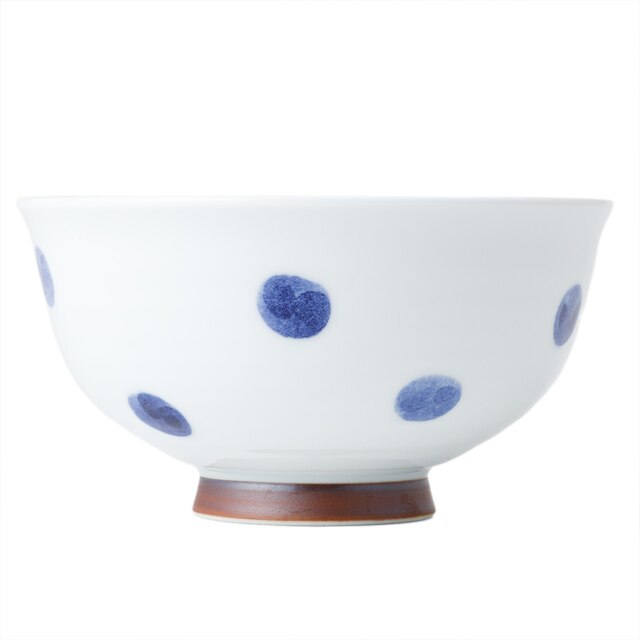 LIGHTWEIGHT RICE BOWL POLKA DOTS BLUE