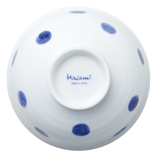 LIGHTWEIGHT RICE BOWL POLKA DOTS BLUE