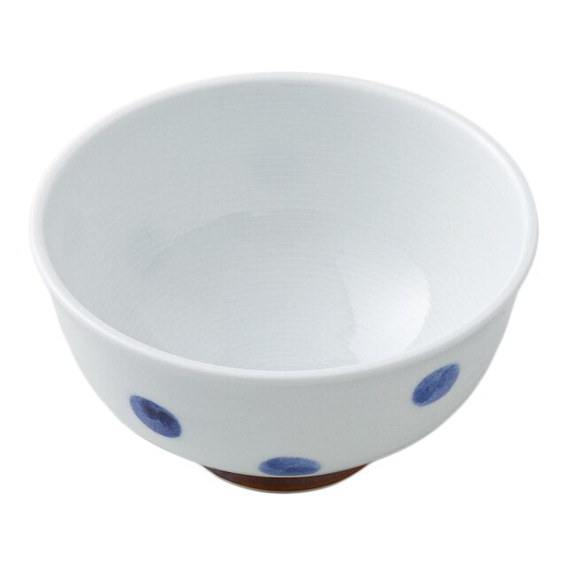 LIGHTWEIGHT RICE BOWL POLKA DOTS BLUE