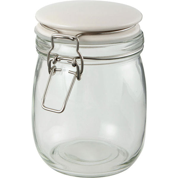 GLASS CANISTER WITH CERAMIC LID (M)750