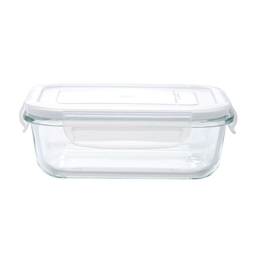 HEAT RESISTANT GLASS STORAGE CONTAINER 650ML RECTANGULAR