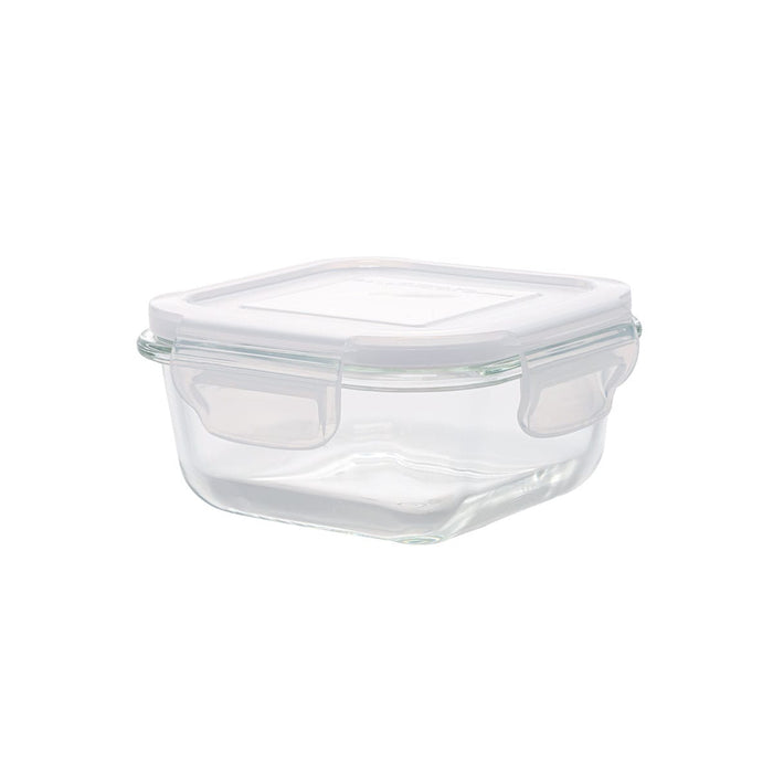 HEAT RESISTANT GLASS STORAGE CONTAINER 300ML SQUARE