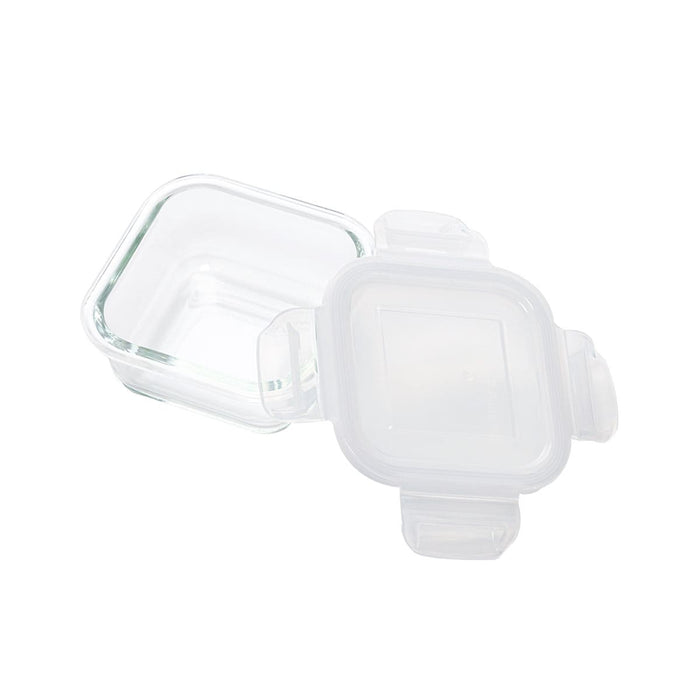 HEAT RESISTANT GLASS STORAGE CONTAINER 300ML SQUARE