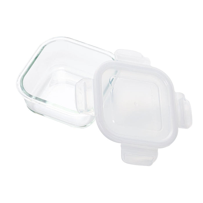 HEAT RESISTANT GLASS STORAGE CONTAINER 510ML SQUARE