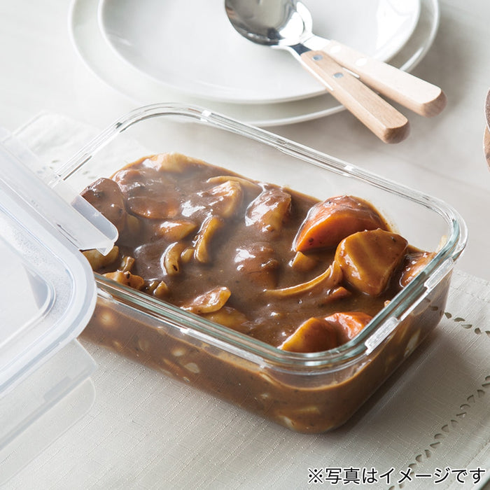 HEAT RESISTANT GLASS STORAGE CONTAINER 510ML SQUARE