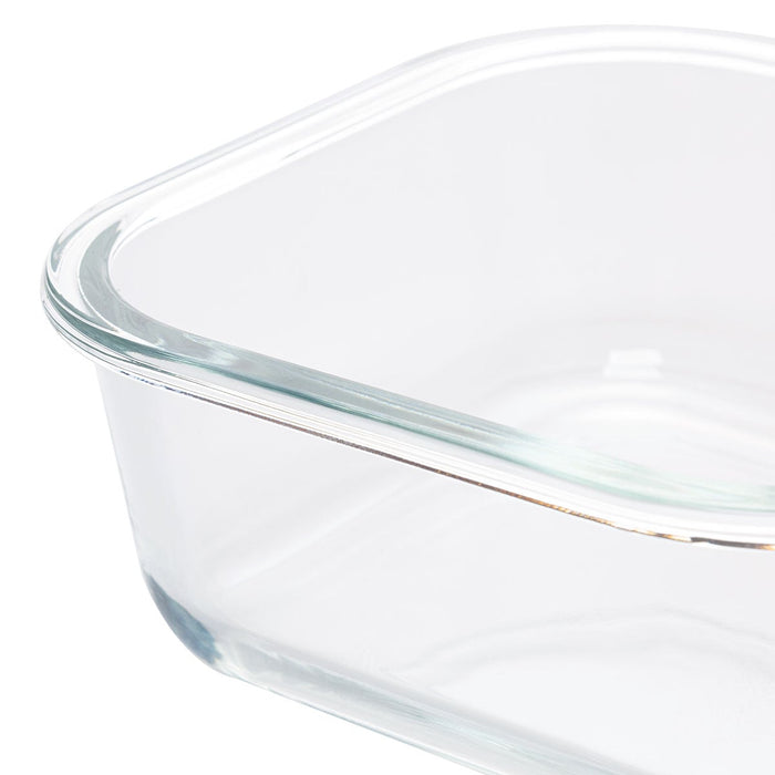 HEAT RESISTANT GLASS STORAGE CONTAINER 780ML SQUARE