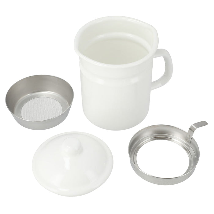 OIL POT WITH STRAINER 1.1L WH