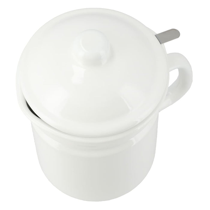OIL POT WITH STRAINER 1.1L WH