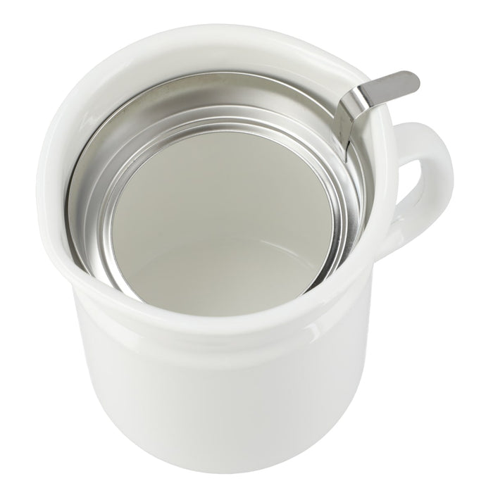 OIL POT WITH STRAINER 1.1L WH