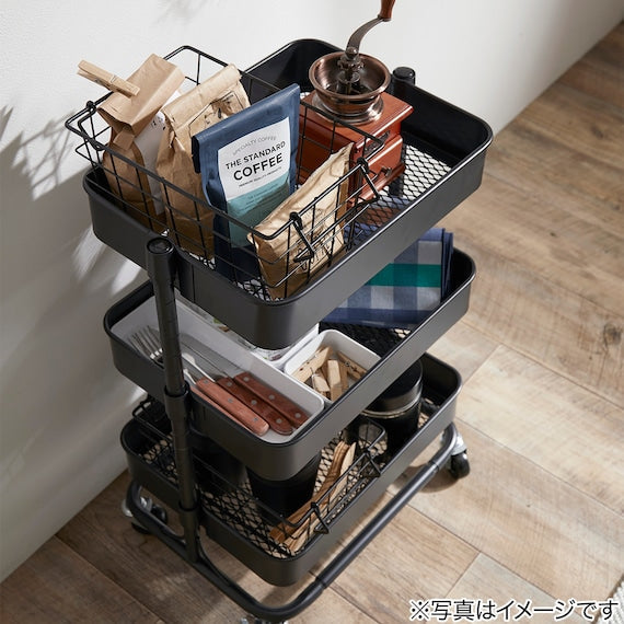 STEEL WAGON TROLLEY COMPACT BK