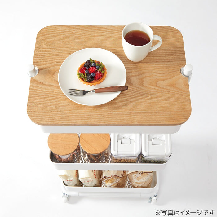 NON-SLIP WOOD TRAY FOR  STEEL WAGON TOROLLEY