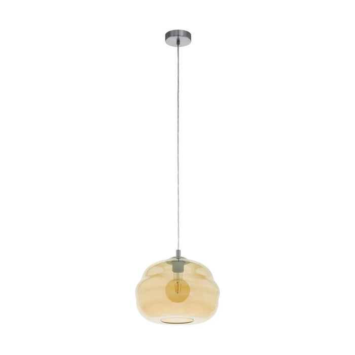 PENDANT LAMP 39533 CROME AMBER 1L