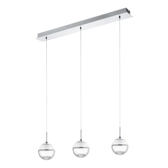 PENDANT LAMP 93784 CHROME GLASS 3L