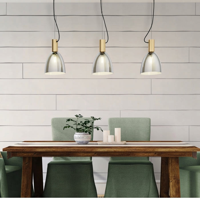 PENDANT LAMP 99314 BRONZED GLASS 3L