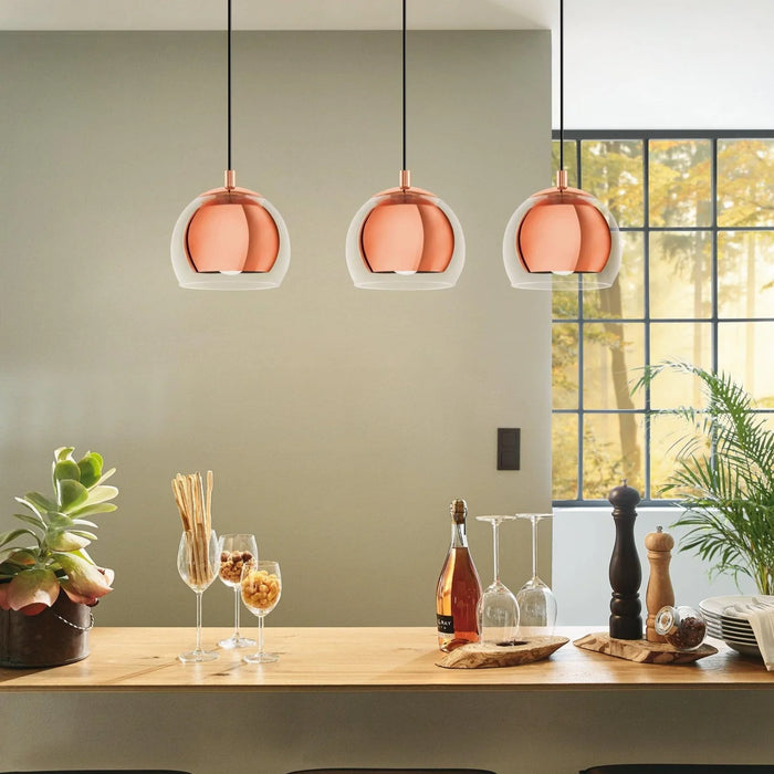 PENDANT LAMP 94591 GLASS 3L OR
