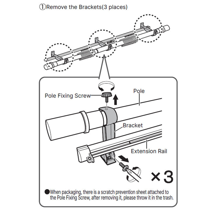 THANH TREO RÈM LINH HOẠT FRESCO3 DBR 3M/W
