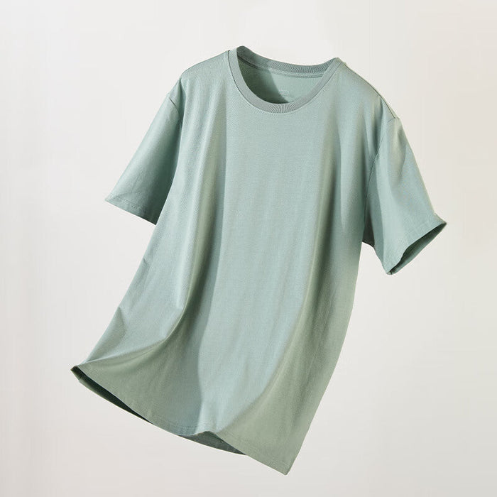 ÁO THUN NAM MODAL COTTON CỔ TRÒN TAY NGẮN MÀU XÁM XANH SIZE XXL