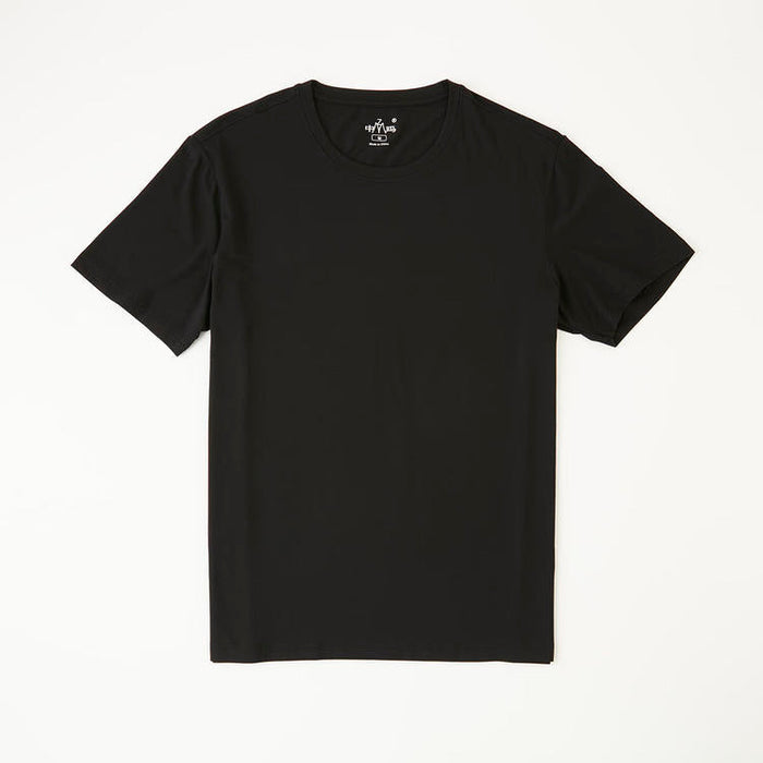 ÁO THUN NAM MODAL CỔ TRÒN TAY NGẮN MÀU ĐEN SIZE M