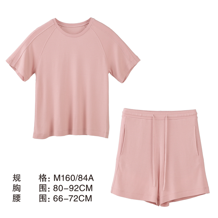 BỘ ĐỒ NGỦ NỮ AIR MESH MÀU HỒNG SIZE M