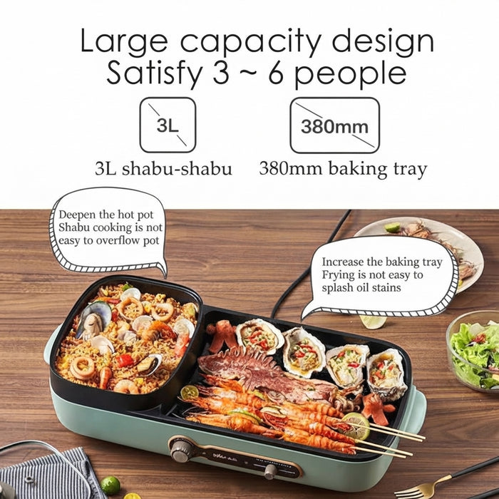 MULTI-FUNCTION GRILL AND HOT POT BEAR DKL-C15G1