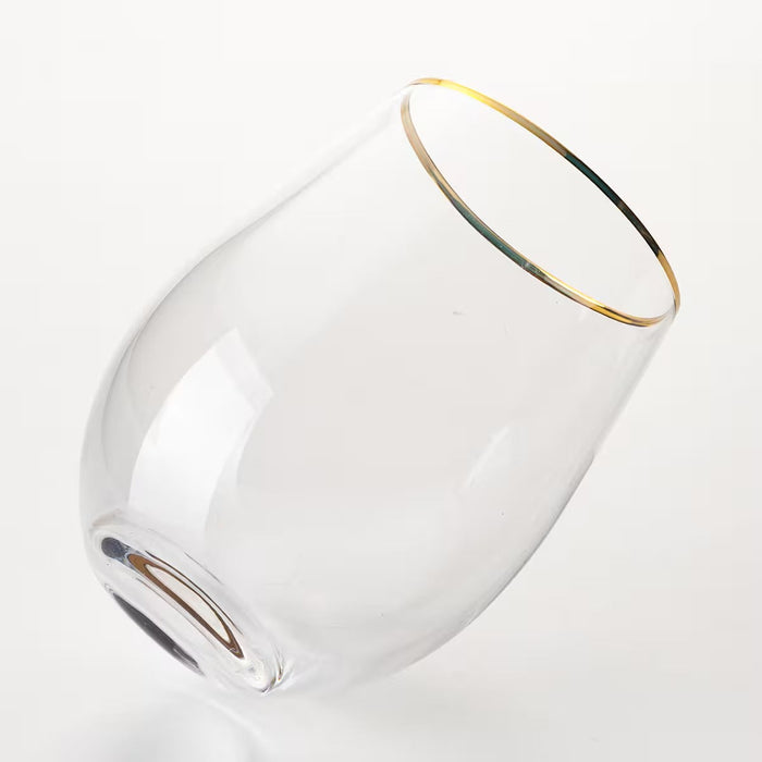 GLASS TUMBLER WITH GOLD RIM GL001
