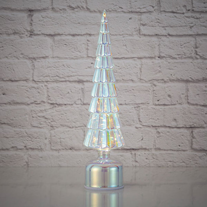 CHRISTMAS GLASS TREE ORNAMENT LED PRISM N5BF