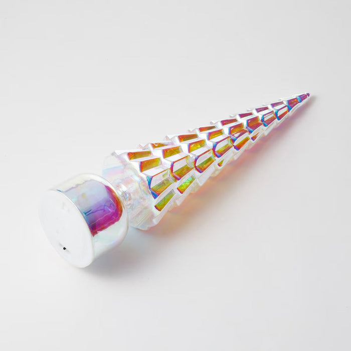 CHRISTMAS GLASS TREE ORNAMENT LED PRISM N5BF