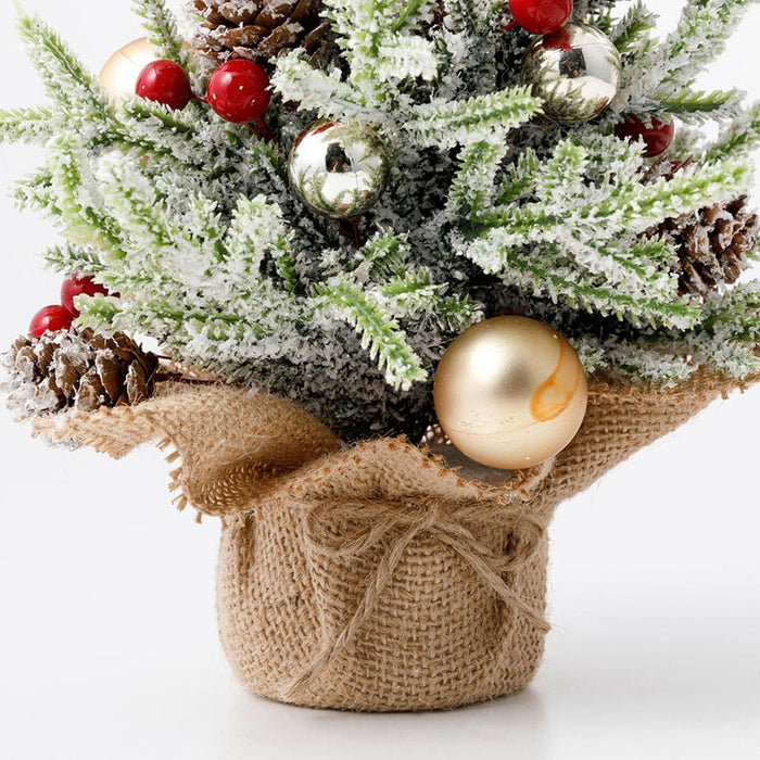 CHRISTMAS ORNAMENT MINI TREE SET RED N3LC