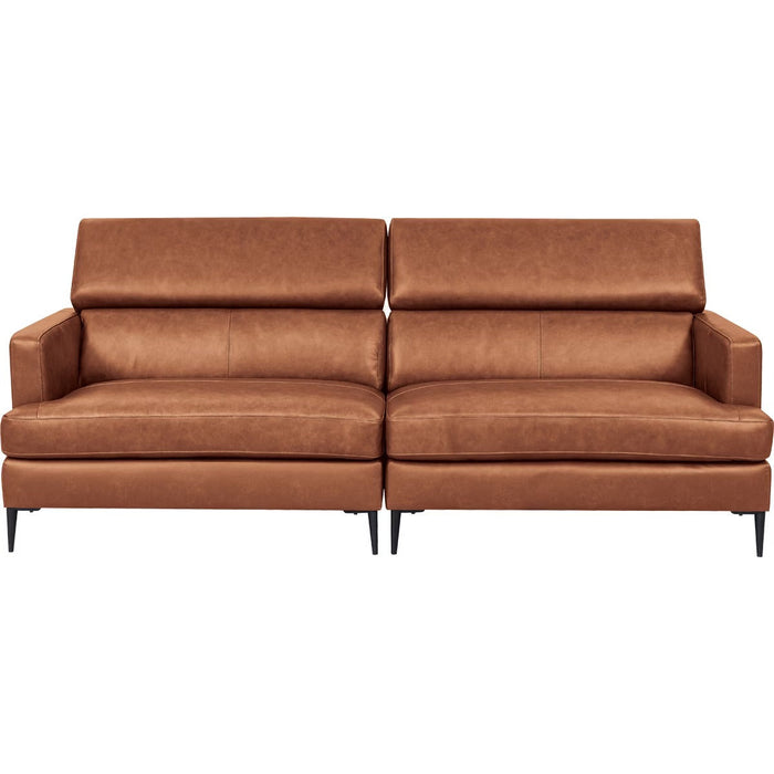 WIDE 3P SOFA SATHERLA LEATHER-C2 BR