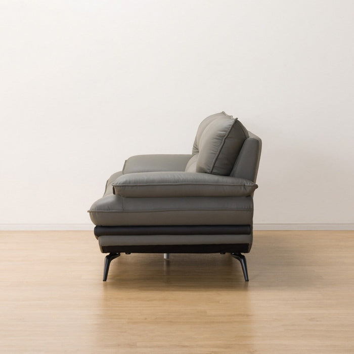 2.5P SOFA LOZO KD GY LEATHER