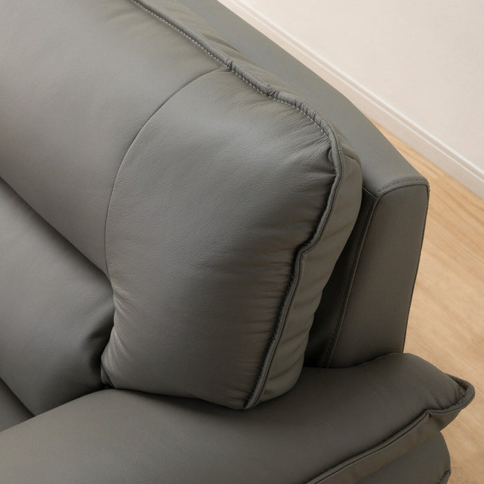 2.5P SOFA LOZO KD GY LEATHER