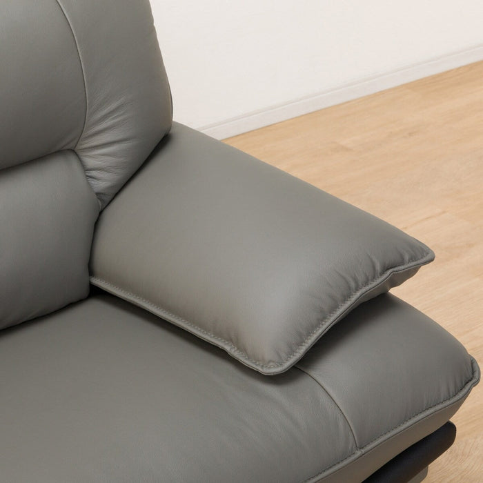 2.5P SOFA LOZO KD GY LEATHER
