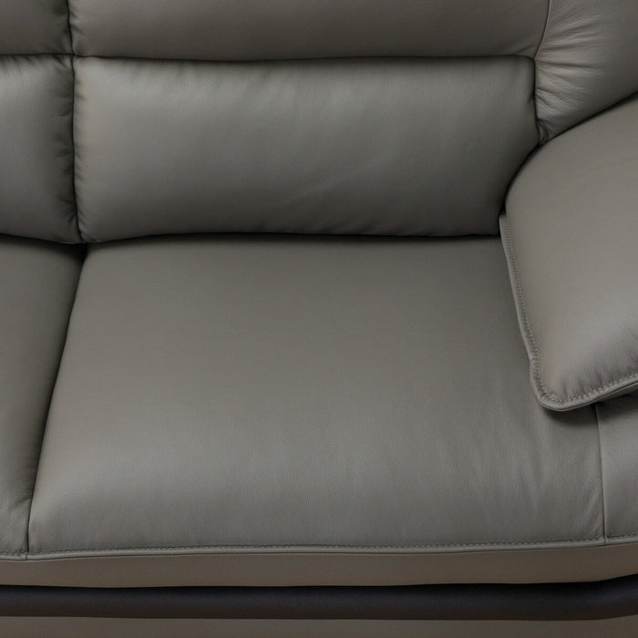 2.5P SOFA LOZO KD GY LEATHER
