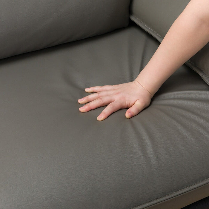 2.5P SOFA LOZO KD GY LEATHER