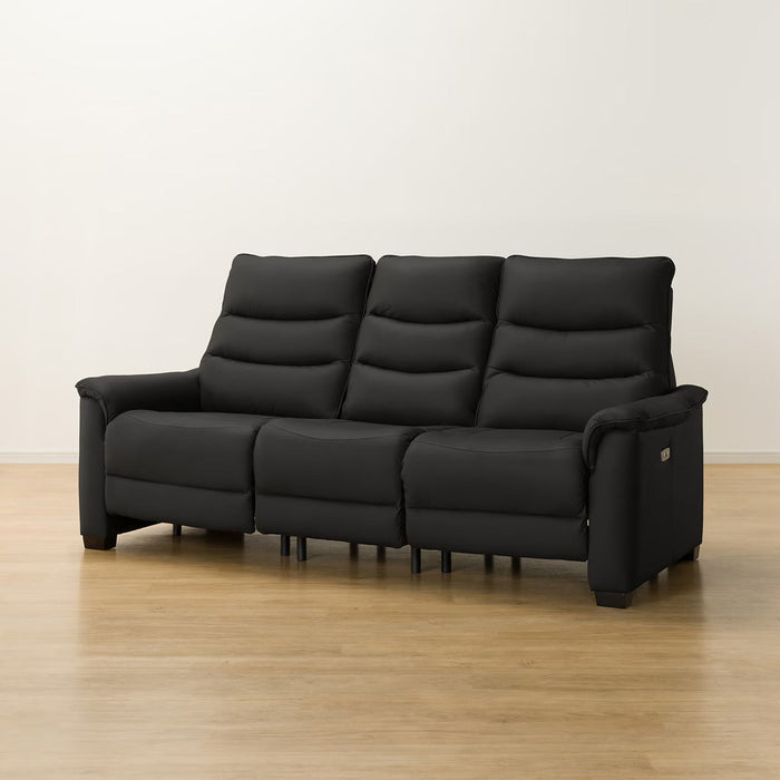 3P ELECTRIC SOFA N-BELIEVA 3 LEATHER BK