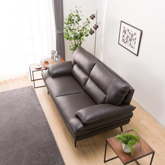 2.5P SOFA LOZO KD DBR LEATHER