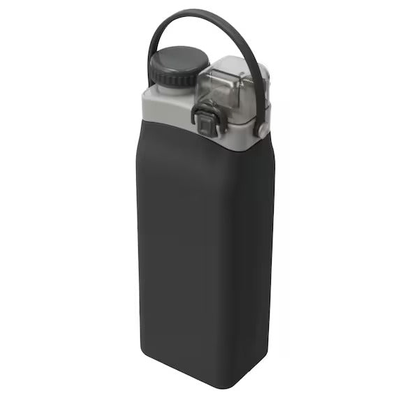 SILICONE FOLDING WATER BOTTLE 600ML DGY