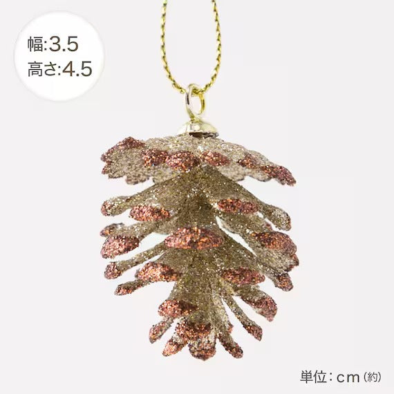 CHRISTMAS ORNAMENTS S/10 PINECONES N2KR